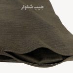 شلوار کردی مجلسی مردانه پارچه فاستونی قهوه ای قد 100