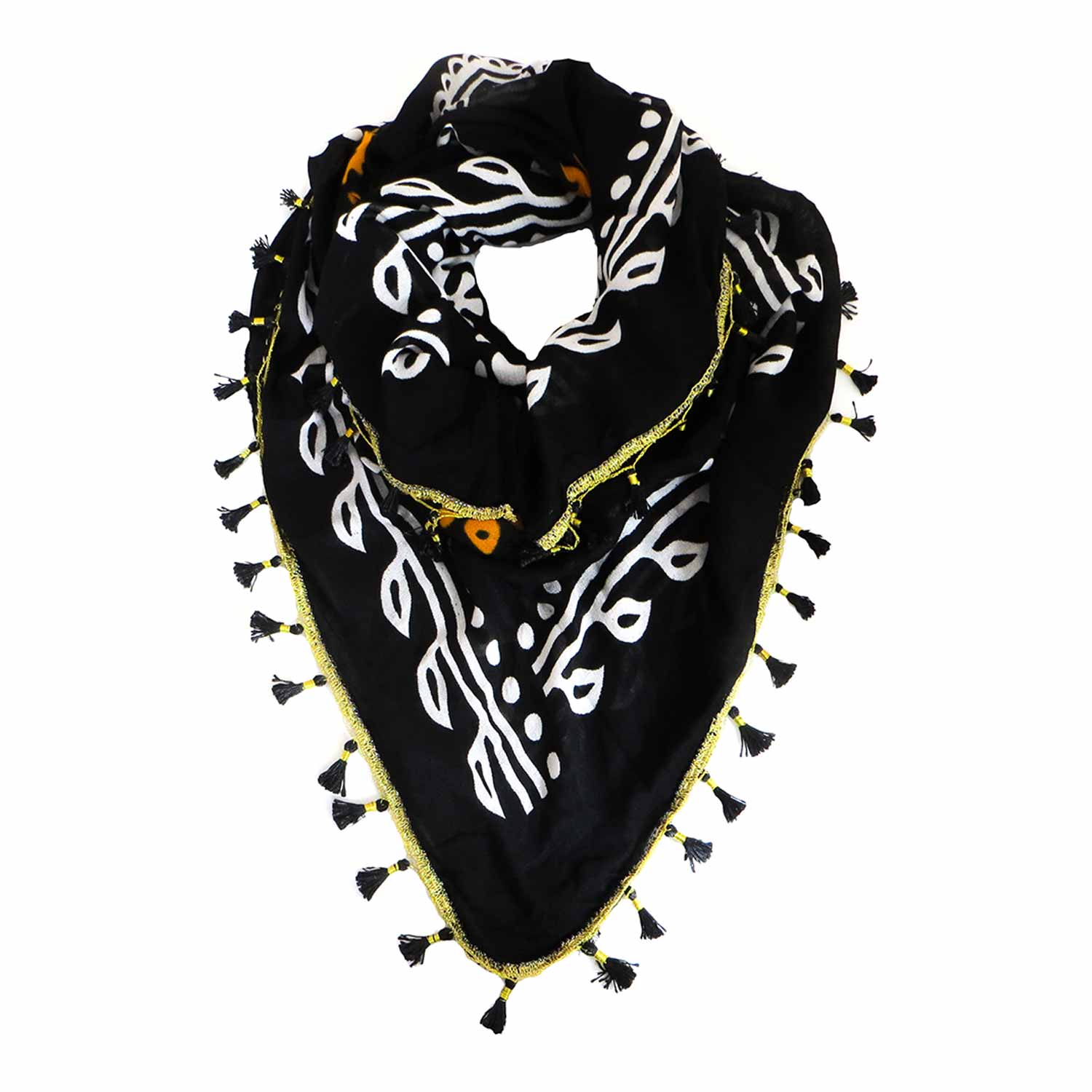 روسری سنتی کردستان رنگ نارنجی منگوله ی مشکی 1.5 متری روسری سنتی کردستان رنگ نارنجی منگوله ی مشکی 1.5 متری