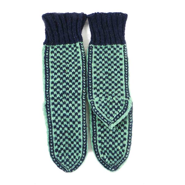 جوراب پشمی دستباف سنتی کردستان کد 154 سایز 41-42