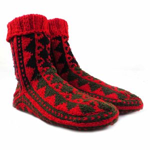 جوراب پشمی دستباف سنتی کردستان کد 197 سایز 43-44