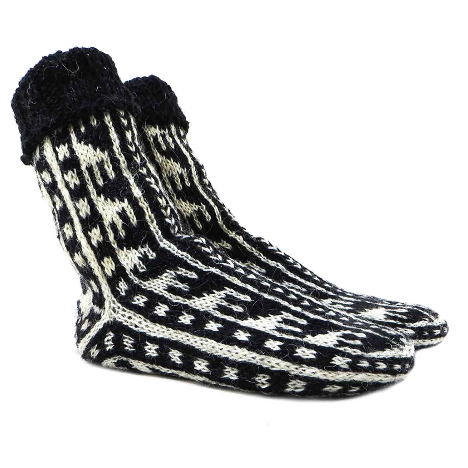 جوراب پشمی دستباف سنتی کردستان کد 218 سایز 41-42