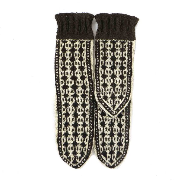 جوراب پشمی دستباف سنتی کردستان کد 216 سایز 39-40