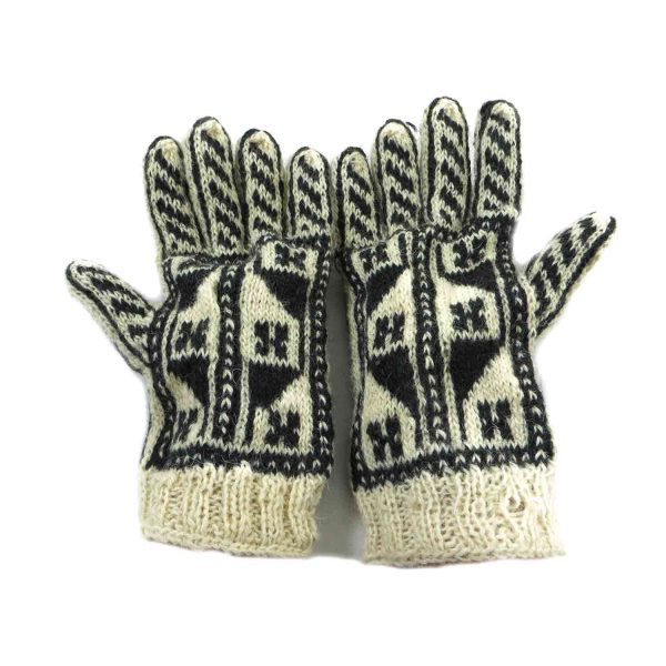 دستکش پشمی دستباف سنتی کردستان کد 118 سایز L
