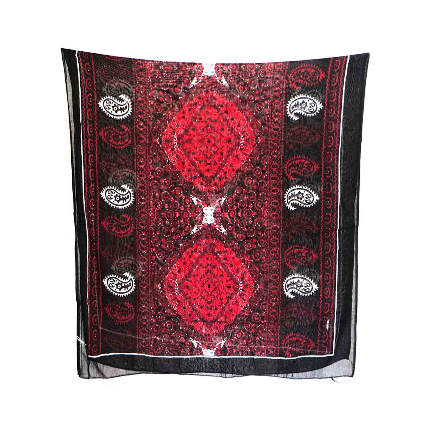 شال زنانه سنتی کردستان طرح ترنج رنگ قرمز شال زنانه سنتی کردستان طرح ترنج رنگ قرمز