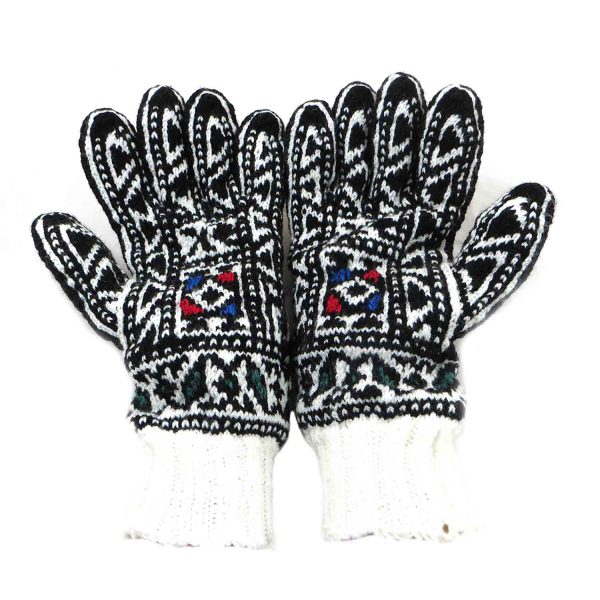 دستکش کاموایی دستباف سنتی کردستان کد 122 سایز L