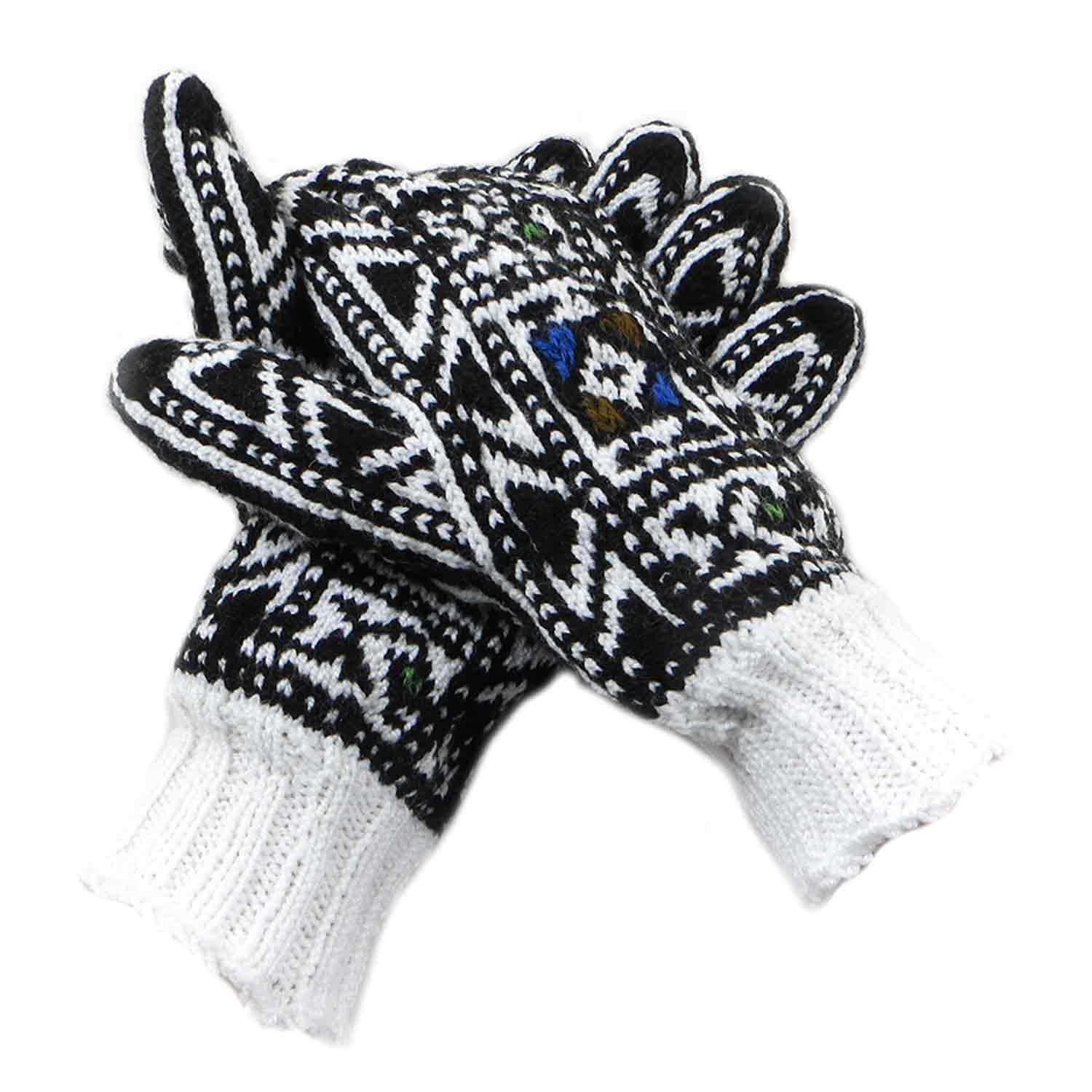 دستکش کاموایی دستباف سنتی کردستان کد 126 سایز L دستکش کاموایی دستباف سنتی کردستان کد 126 سایز L