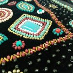 جلیقه زنانه کردستان با کمربند مروارید دوزی شده کد 117