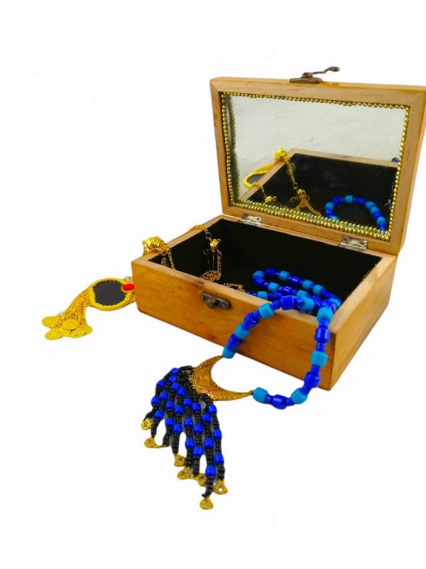 جعبه جواهرات چوبی آینه دار