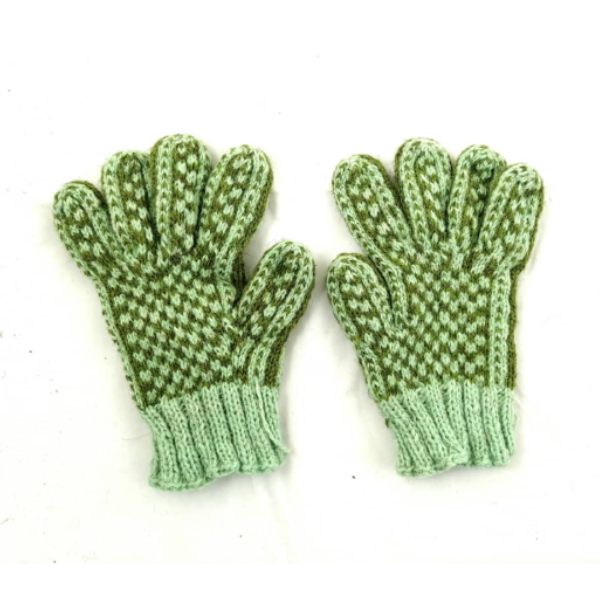 دستکش پشمی رنگ سبز