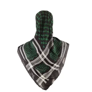 روسری نخی کردستان طرح جامانه رنگ سبز 1.35 متری