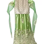 ست لباس کردی دخترانه بچه گانه با جلیقه رنگ سبز سن 4 سال کد 102
